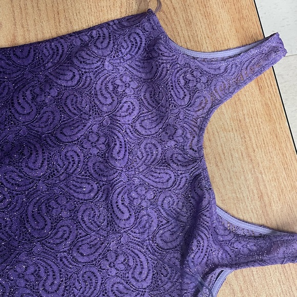 Women’s warehouse one purple sparkly tank - Picture 3 of 4